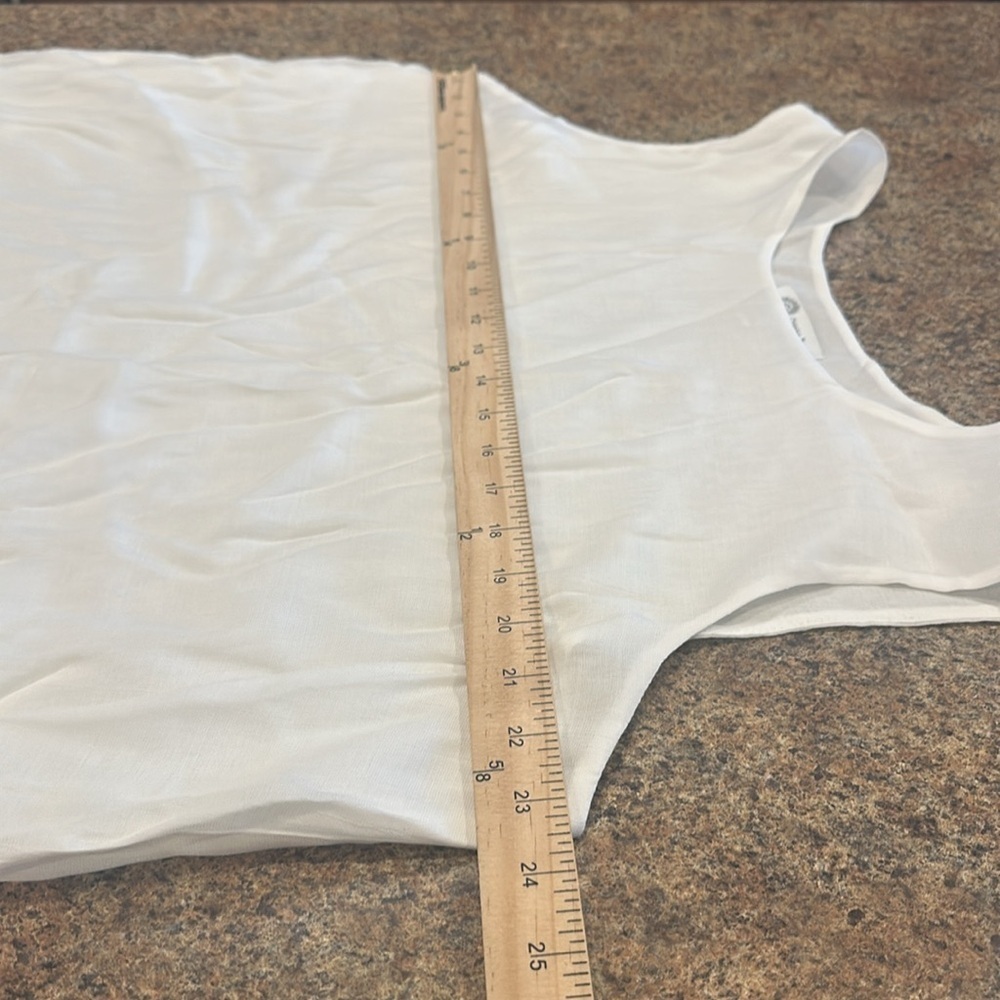 Cristina B Sleeveless Tunic Top Relaxed Fit Pull On White Womens Size XL - Picture 11 of 12
